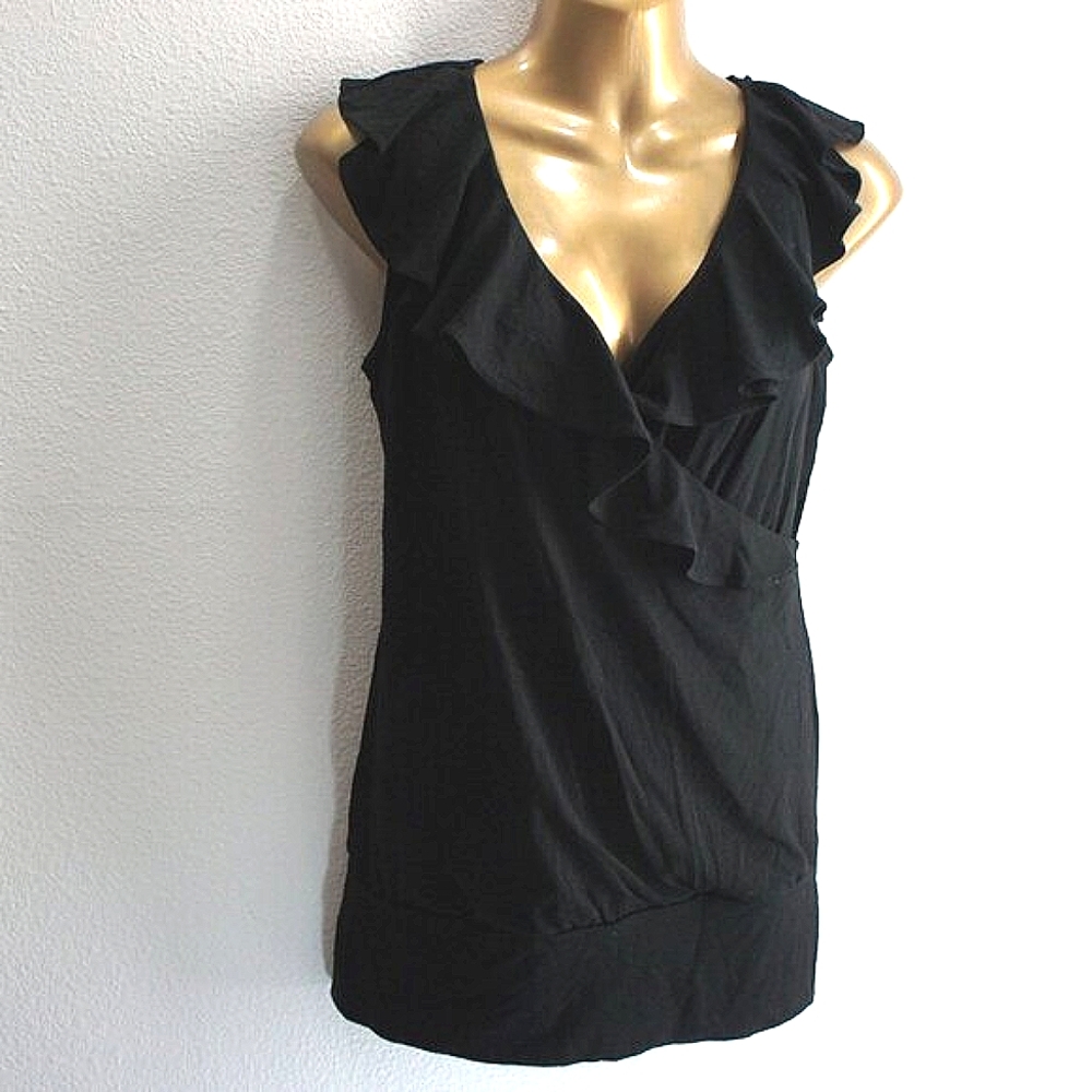 White House Black Market Ruffle Top size S
